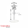 Piercing labret bioflex étoile strass griffe