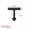 Piercing labret motif barre 2mm par 9mm de long