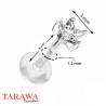 Piercing labret bioflex griffe en Or étoile blanche - Tarawa piercing