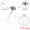 Percing labret peace and love bioflex