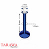 Piercing labret Anodisé titane bleu - Tarawa piercing