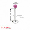 Piercing micro labret multi strass - Tarawa piercing