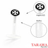 Piercing labret bioflex logo croix chopper - Tarawa piercing labret