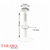 Piercing labret bioflex logo tête de mort - Tarawa piercing labret