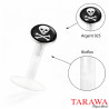 Piercing labret bioflex logo tête de mort - Tarawa piercing labret