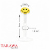 Piercing labret bioflex logo smiley - Tarawa piercing labret
