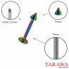 Piercing labret titane anodisé essence pointe spike  3 mm - Tarawa piercing