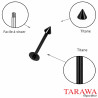 Piercing labret titane blackline pointe spike  3 mm - Tarawa piercing