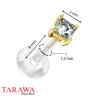 Piercing Labret Or Cristal blanc Bioflex 2mm - Tarawa.com