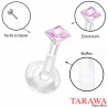 piercing labret bioflex cristal rose carré - Piercing tarawa.com