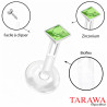 piercing labret bioflex cristal vert carré - Tarawa.com