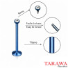 Piercing labret titane anodisé Bleu - Tarawa.com