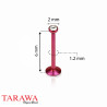 Piercing labret titane anodisé violet - Tarawa.com