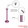 Piercing labret titane anodisé violet - Tarawa.com