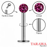 Piercing labret bille cristal