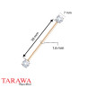Piercing industriel or rose avec strass zirconium