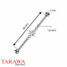 Piercing industriel en titane avec cristaux scintillants