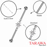 Piercing industriel en titane avec cristaux scintillants