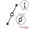 Piercing industriel spirale plat noir