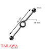 Piercing industriel spirale plat noir