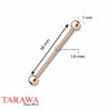 Piercing industriel barre en spirale or rose