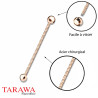 Piercing industriel barre en spirale or rose