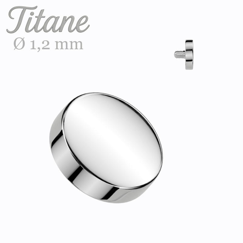Piercing microdermal en titane poli