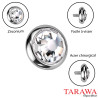Microdermal disque cristal rond 5mm en 1.2mm