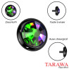Microdermal disque en noir cristal rond en 1.2mm