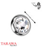 Microdermal disque cristal rond 3mm en 1.2mm