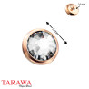 Microdermal disque or rose cristal rond 5mm