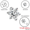 Microdermal griffe flower de 6mm