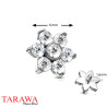 Microdermal griffe flower de 6mm