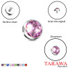 Microdermal disque cristal rond 4mm