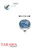 Bille piercing implant microdermal léopard noir et bleu - Tarawa.com