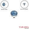 Bille piercing implant microdermal léopard noir et bleu - Tarawa.com