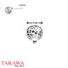 Bille piercing microdermal léopard noir et blanc - Tarawa.com