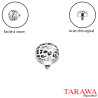 Bille piercing microdermal léopard noir et blanc - Tarawa.com