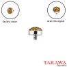 Bille piercing implant microdermal léopard noir et orange - Tarawa.com