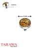 Bille piercing implant microdermal léopard noir et orange - Tarawa.com
