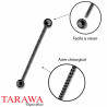 Piercing industriel barre en spirale noir