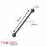 Piercing industriel barre en spirale noir