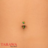 Piercing banane intime bille acrylique Rasta - Tarawa.com