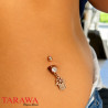 Piercing nombril or rose main de fatma