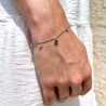 Bracelet Charms Cubes Émeraude en Argent 925