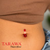Piercing nombril bioflex bille transparente
