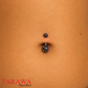 Piercing nombril éclaboussure peinture