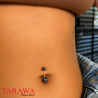 Piercing nombril éclaboussure peinture