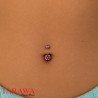 Piercing nombril titane CZ 5 et 8mm