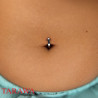 Piercing nombril anneau articulé en titane
